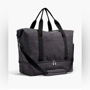 Lo & Sons Catalina Deluxe cotton canvas weekender bag MISSING LONG STRAP